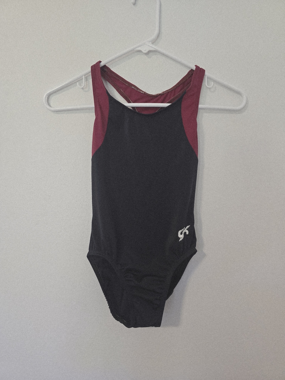 GK Gymnastic Leotard Black and Burgundy AXS